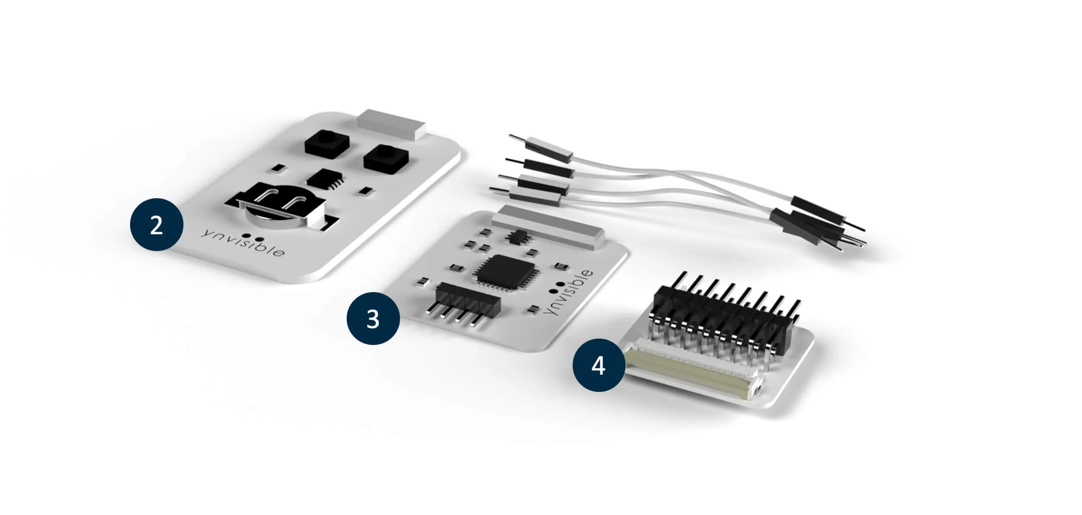 Ynvisible Segment Display Kit complementary electronic components